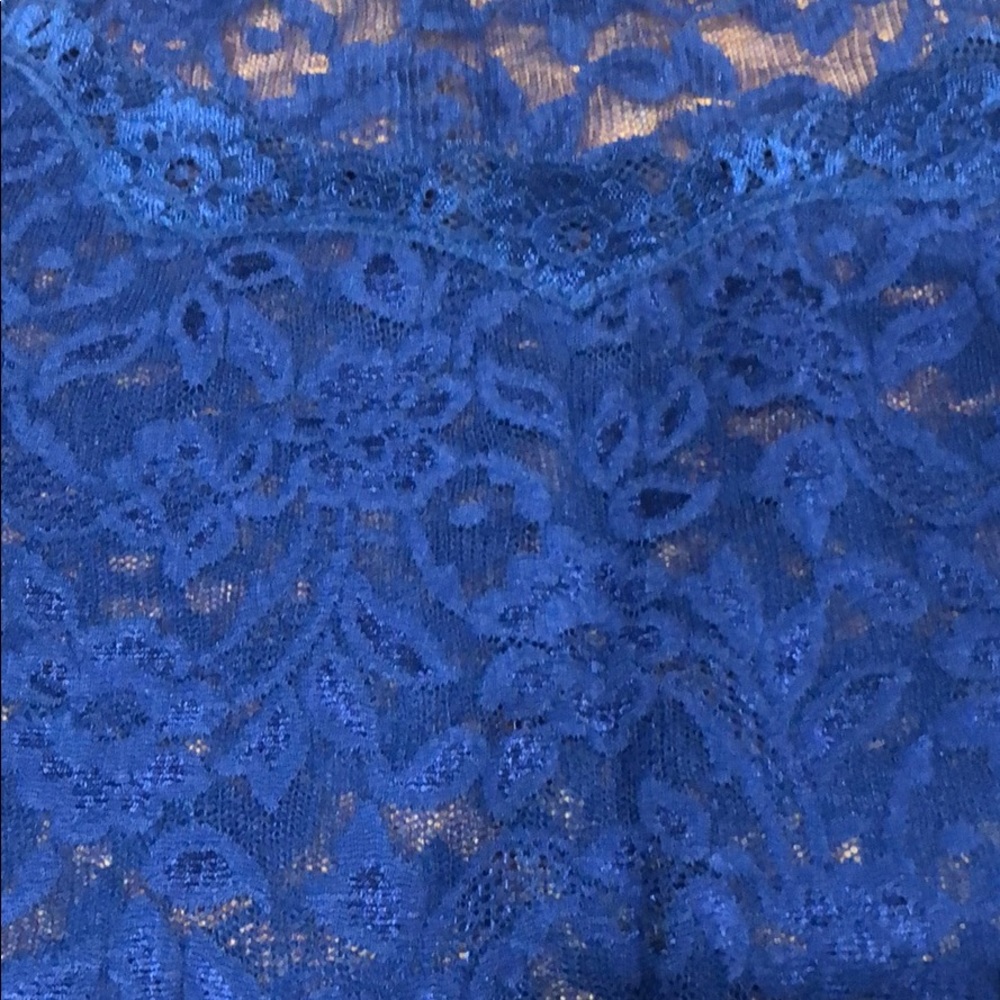 Long Sleeve Blue Lace Top - Picture 3 of 6